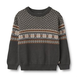 Wheat Knit Pullover Julius - Raven